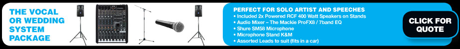 the sound guys quote for vocal or wedding system package