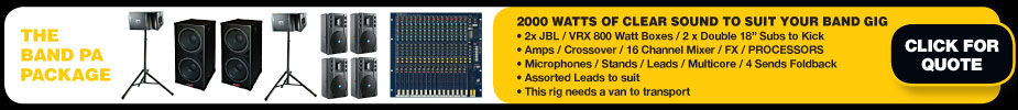 the sound guys quote for band pa hire package