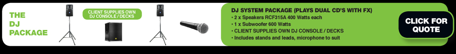 the sound guys quote for the DJ package